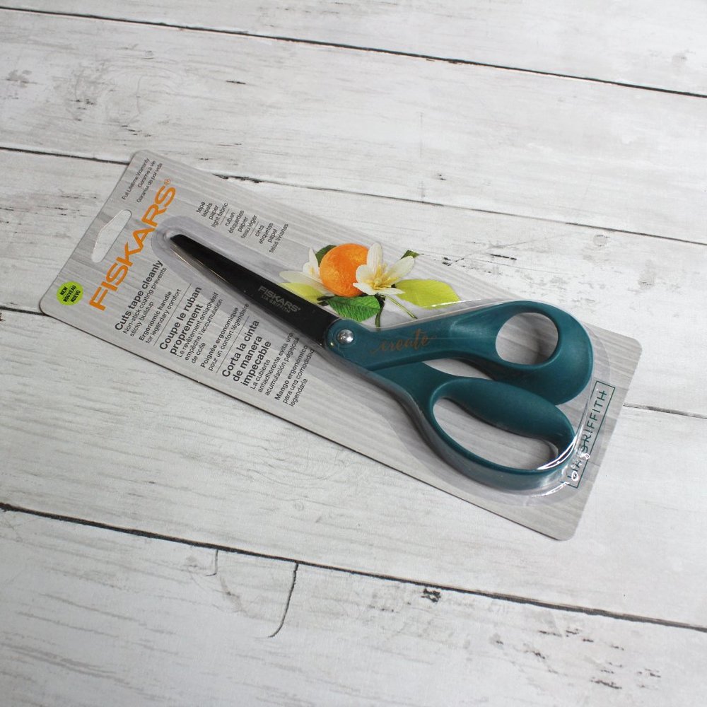 Fiskars 8" Scissors Stainless Steel Non Stick Blades Ergonomic Right